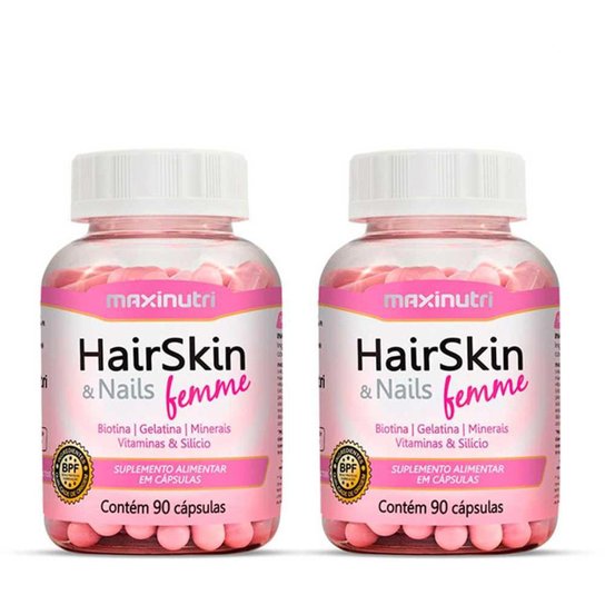 Kit 02 HairSkin Femme com 90 Capsulas Maxinutri