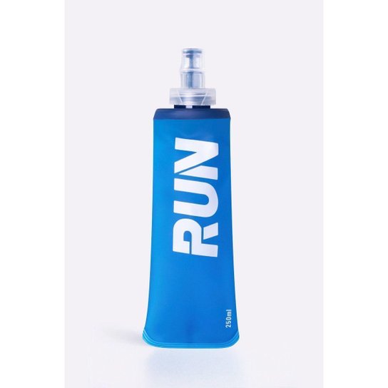 Kit 03 Garrafas Dobráveis Soft Flask Sherpa RUN Boca Pequena - AZUL 250 ML