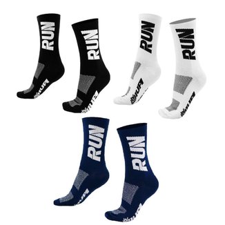 Kit 03 Pares Meia Corrida HUPI Run Preto Branco e Azul