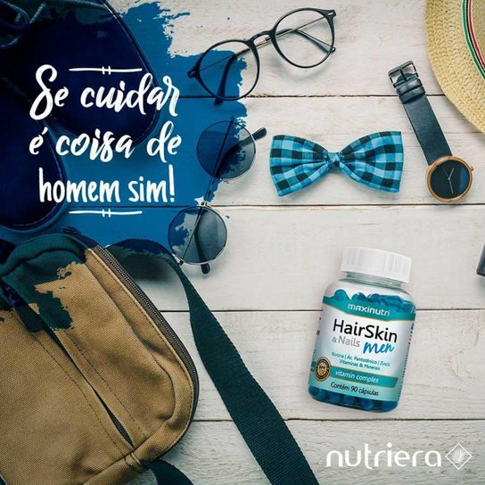 Kit 04 HairSkin Men com 90 Capsulas Maxinutri