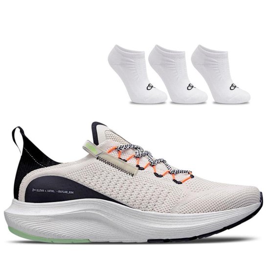 Kit 1 Tênis Olympikus Reverso 2 e 1 pct 3 pares de meia cano invisível