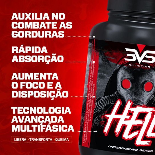 Kit 1 Termogênico Hell, 1 Pré Treino Prohibido 360g e 1 Moletom