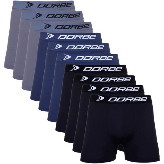 Kit 10 Cuecas Dorbe Boxer Microfibra