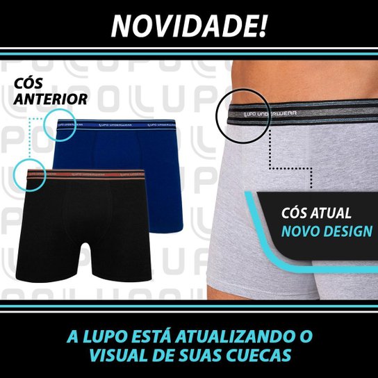 Kit 10 Cuecas Lupo Boxer Em Algodão Box Masculina Cotton Adulto 523