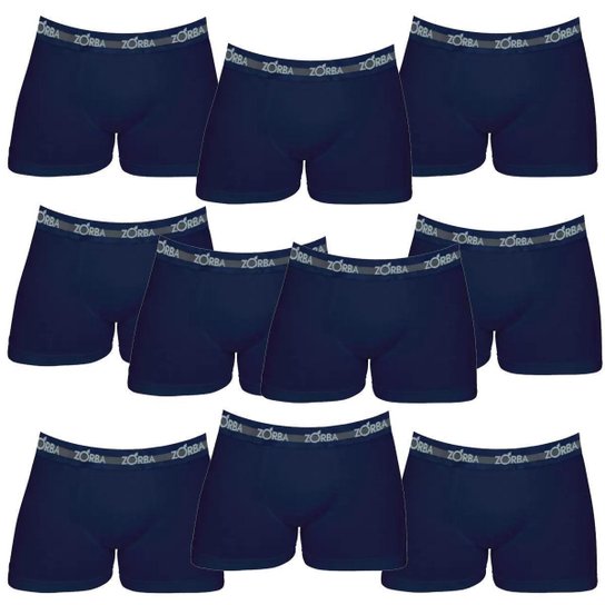 Kit 10 Cuecas Zorba 702 Boxer Algodão MAX