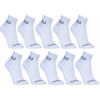 Kit 10 Meias Wilson Cano Curta Masculina Adulto Branca