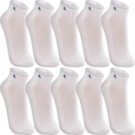 Kit 10 Pares Meias Lupo Cano Baixo Curto Tornozelo Algodão Masculina Meia Feminina Original