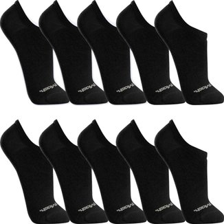 Kit 10 Pares Meias Mash Cano Curto Baixo Meia Soquete Sport Algodão Masculina Feminina Academia
