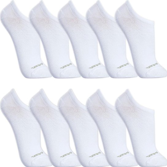 Kit 10 Pares Meias Mash Cano Curto Baixo Meia Soquete Sport Algodão Masculina Feminina Academia