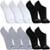 Kit 10 Pares Meias Mash Cano Curto Baixo Meia Soquete Sport Algodão Masculina Feminina Academia - Preto+Cinza