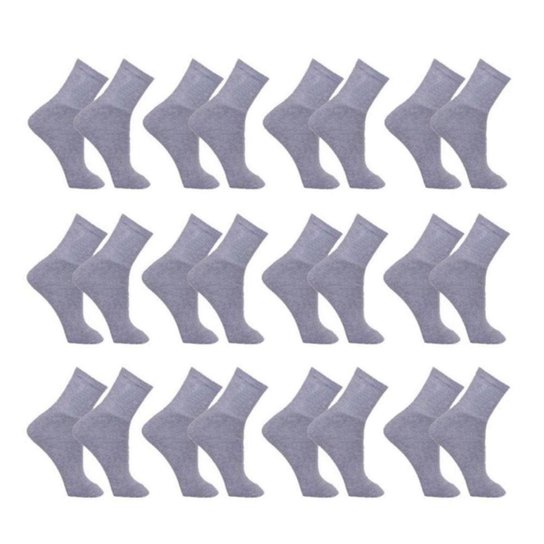 Kit 12 Pares de Meias Masculina Sport Cano Médio