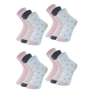 Kit 12 Pares Meias Mash Cano Médio Infantil Estampadas