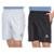 Kit 2 Bermudas Topper Classic New Masculina - Preto e Cinza M - Preto