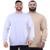 Kit 2 Blusa de Frio Moletom Basic MXD Conceito Sem Capuz Lisas - Bege+Off White