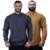 Kit 2 Blusa de Frio Moletom Basic MXD Conceito Sem Capuz Lisas - Chumbo+Marrom