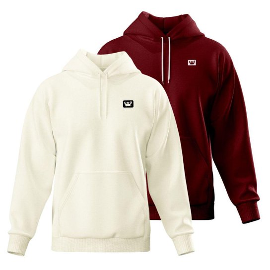 Kit 2 Blusa de Moletom Canguru com Capuz Confortável Estilo Casual Siri