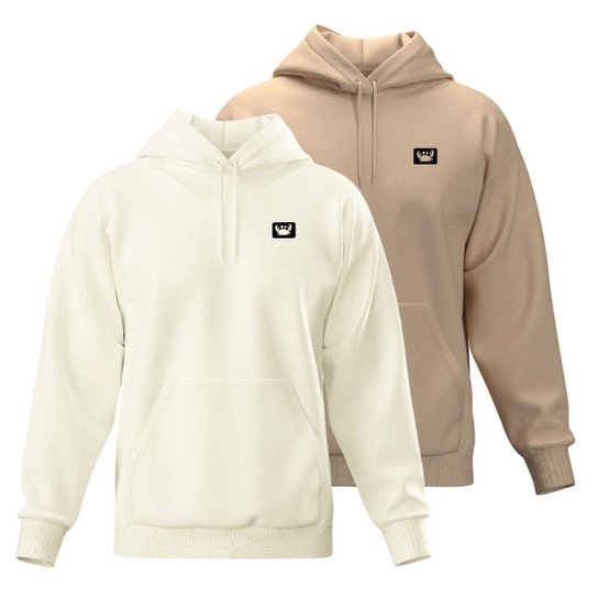 Kit 2 Blusa de Moletom Canguru com Capuz Confortável Estilo Casual Siri