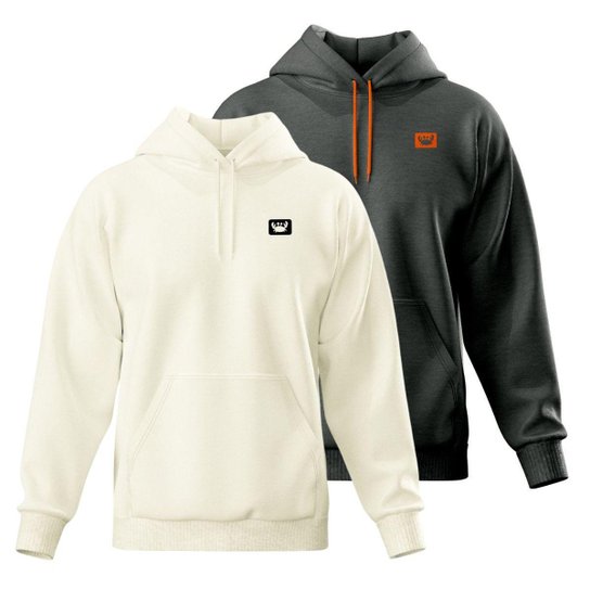 Kit 2 Blusa de Moletom Canguru com Capuz Confortável Estilo Casual Siri