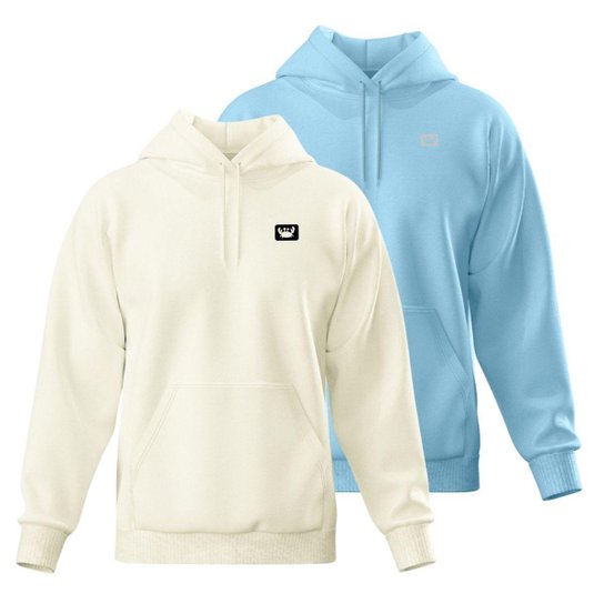 Kit 2 Blusa de Moletom Canguru com Capuz Confortável Estilo Casual Siri