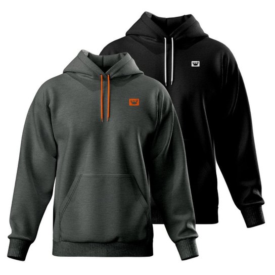 Kit 2 Blusa de Moletom Canguru com Capuz Confortável Estilo Casual Siri