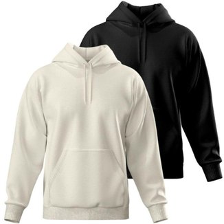 Kit 2 Blusas De Frio Moletom Liso Casaco Inverno Masculino