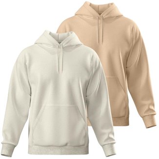Kit 2 Blusas De Frio Moletom Liso Casaco Inverno Masculino
