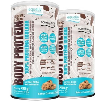 Kit 2 Body Protein Isolado Cookies Cream 450g - Equaliv