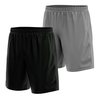 Kit 2 Calção Short Futebol Basquete Vôlei Bermuda Dry Treino Academia