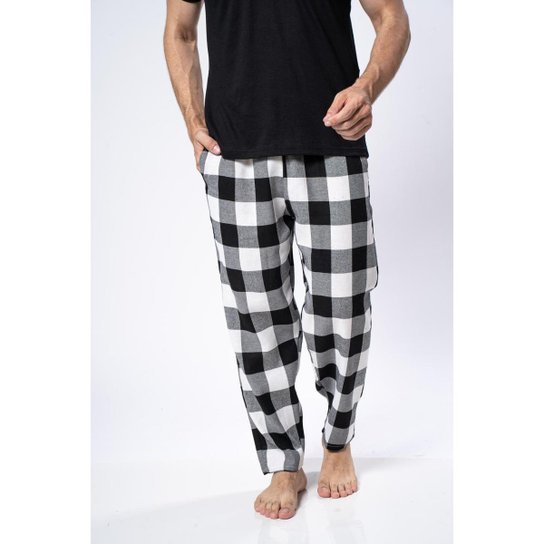 Kit 2 Calças De Dormir Inverno Masculina Flanela Xadrez