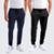 KIT 2 Calças Masculina Esporte Skinny Treino Academia Helanca - Preto+Azul