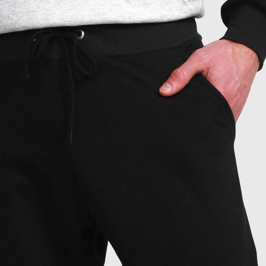 Kit 2 Calças Masculinas Moletom Flanelada Slim Benellys