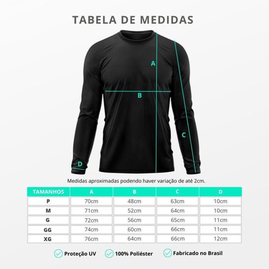 Kit 2 Camiseta Masculina Proteção Solar UV Térmica Praia Esporte Academia Tecido Dry Camisetas