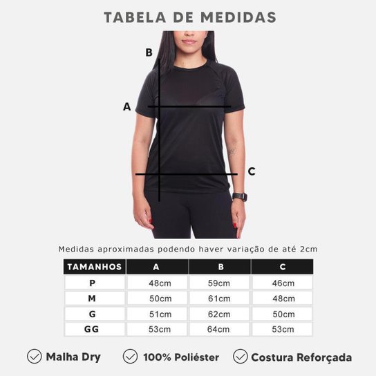 Kit 2 Camisetas Manga Curta Raio Feminino