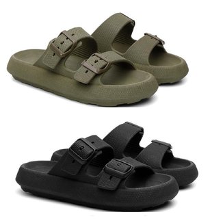 Kit 2 Chinelos Papete Feminino Slide Tira Dupla Casual