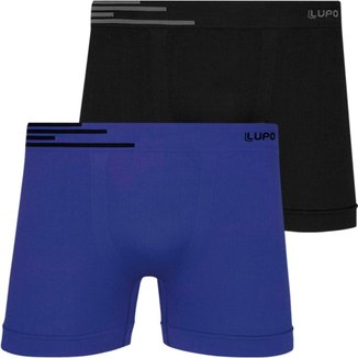 Kit 2 Cuecas Boxer Lupo Original Em Microfibra Cueca Sem Costura Adulto Box Masculina Atacado 436