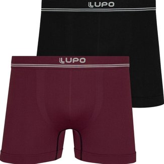 Kit 2 Cuecas Boxer Lupo Original Em Microfibra Cueca Sem Costura Adulto Box Masculina Atacado 436