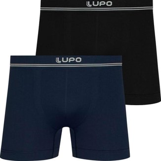 Kit 2 Cuecas Boxer Lupo Original Em Microfibra Cueca Sem Costura Adulto Box Masculina Atacado 436