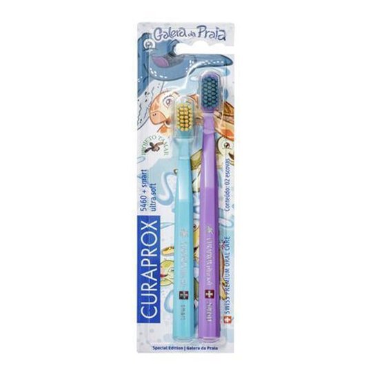 Kit 2 Escova de Dente Curaprox CS Duo Family Projeto Tamar