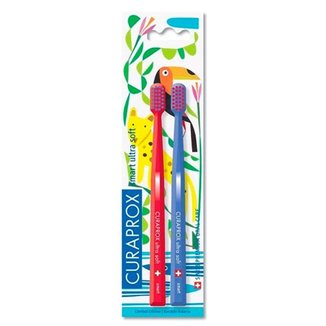 Kit 2 Escovas de Dente Curaprox Duo Smart Ultra Macia