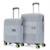 Kit 2 Malas De Viagem ABS Rígido Hurley Rodinhas 360° Reforçada com Cadeado TSA Espaçosa - Cinza