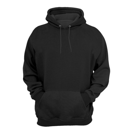 Kit 2 Moletom Liso Flanelado Blusa de Frio Algodão Canguru