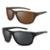 Kit 2 Óculos De Sol Ciclismo Beach Corrida Pesca Polarizado - Preto+Marrom