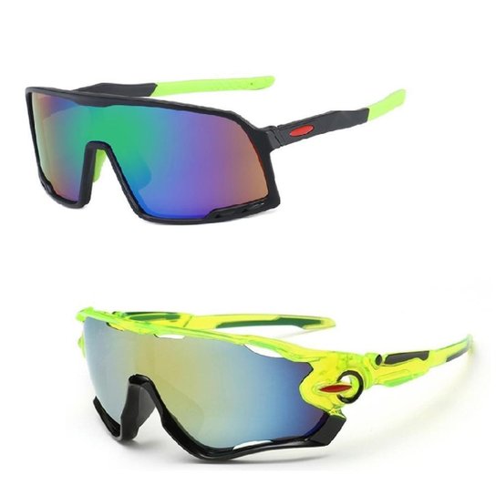 Kit 2 Óculos Esportivo De Sol Ciclismo Mtb Espelhado Uv 400