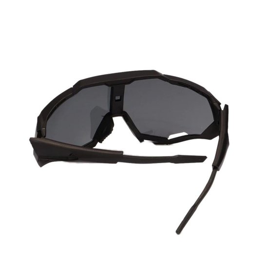 Kit 2 Óculos Sol Preto Ciclismo Mtb Uv400 + Noturno Amarelo