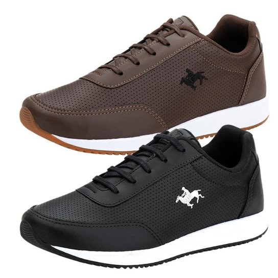 Kit 2 pares de Tênis Masculino Sapatenis Casual da Polo Vili