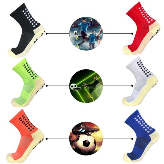 Kit 2 Pares Meias Esportivas Atiderrapante Para Futebol Unissex