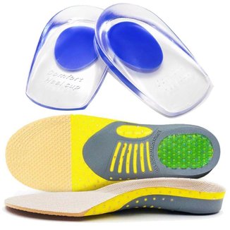 Kit 2 Pares Palmilhas Ortopédica dor na sola do pé dor no calcanhar