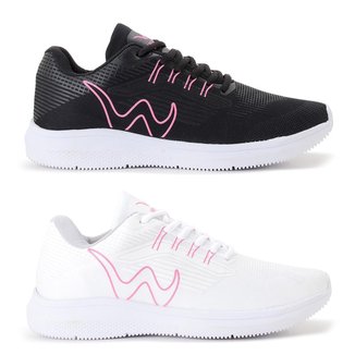 Kit 2 Pares Tenis Feminino Esportivo Treino Academia Confortável Super Leve