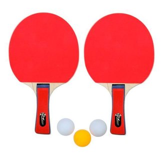 Kit 2 Raquetes para Ping Pong 3 Bolinhas Art Sport 