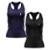 Kit 2 Regatas Nadador Raio Feminino - Azul+Preto